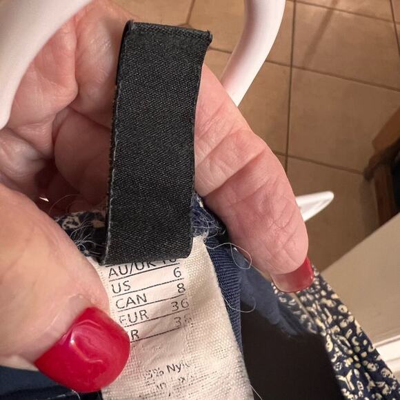 Niptuck blue white gold one piece bathing suit size 6 - Picture 6 of 6